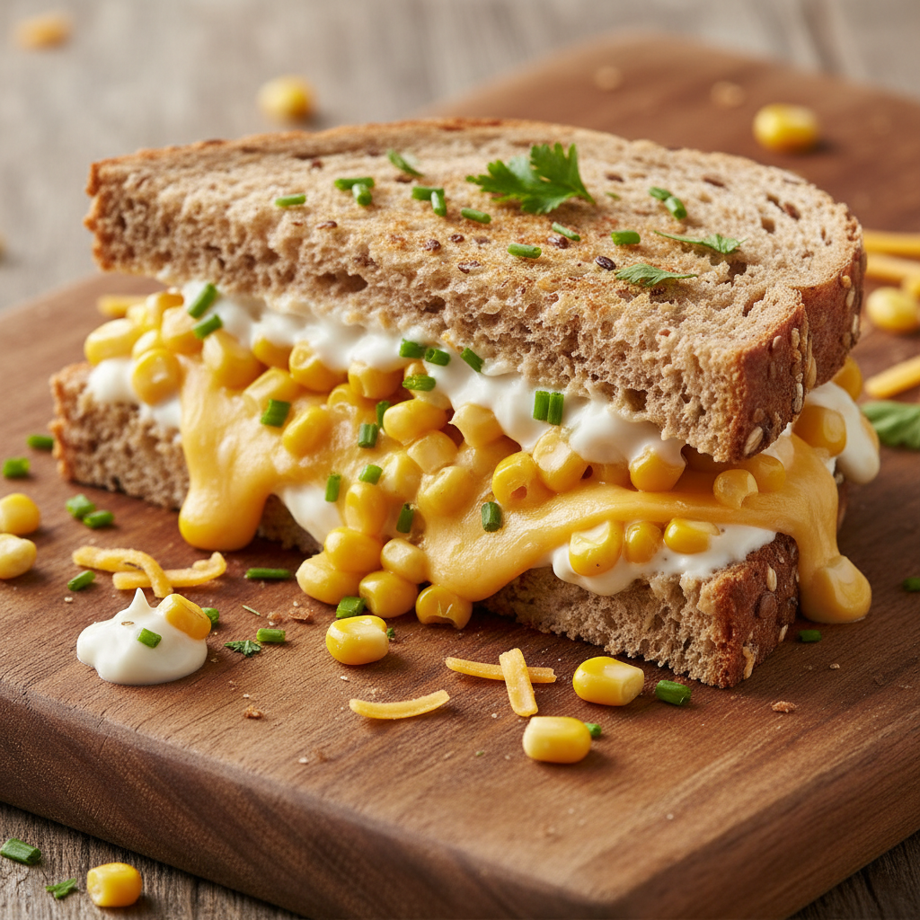 Cheese corn sandwich